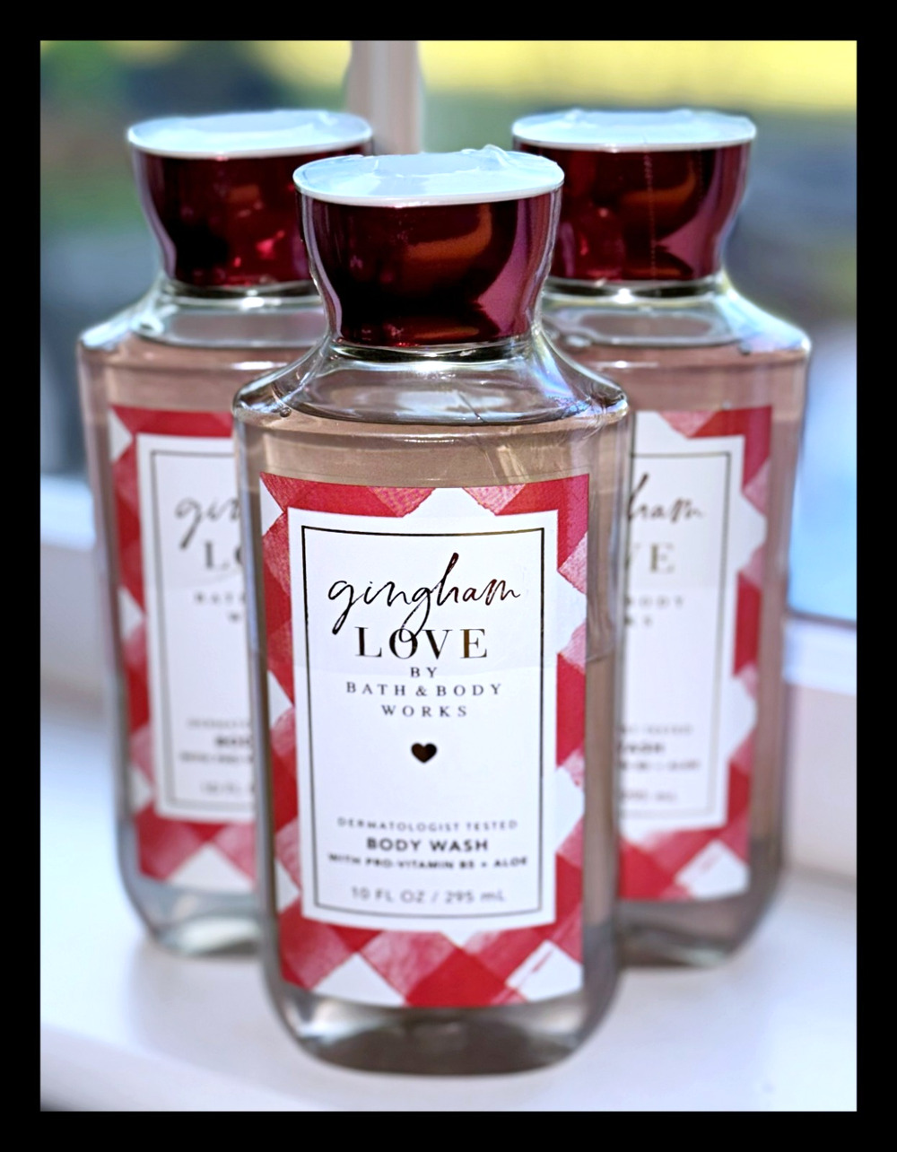 Bath & Body Works Gingham Love 10oz Shower Gel Body Wash with Aloe B5 x3